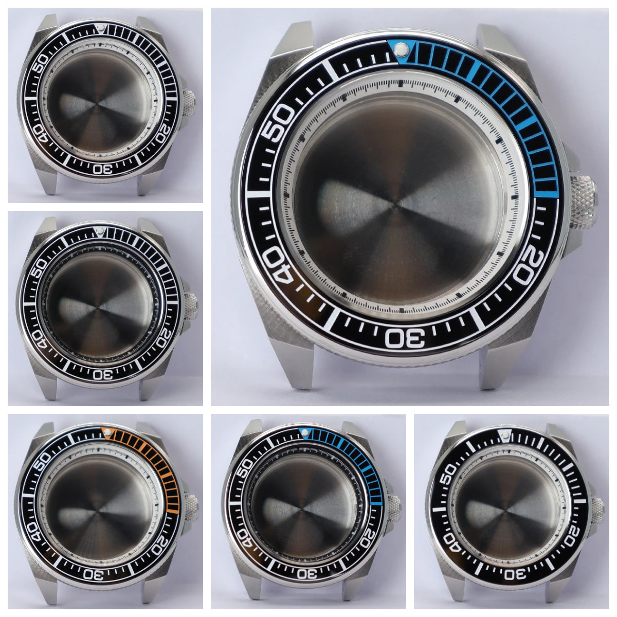 43mm Watch Case Sapphire Glass For Modified Samurai NH35 NH36 NH38 NH34 4R36