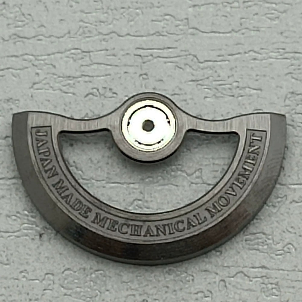 Black hollow rotor oscillating weight for NH34/35/36/38 watch movements.