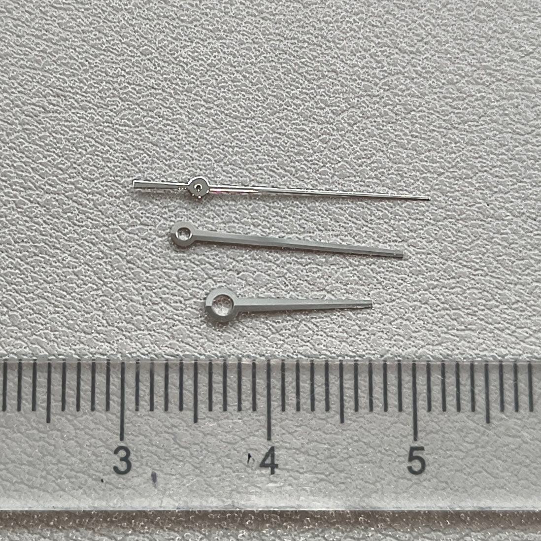 16.5mm No Lume Silver Trim Watch Hands for ETA C07.111 Movement T086