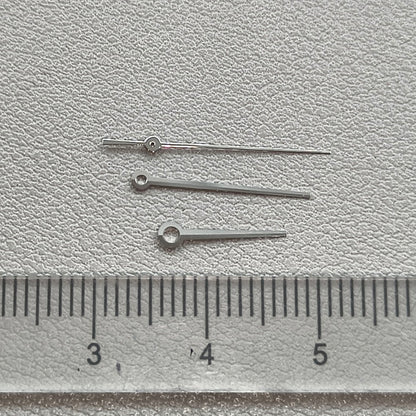 16.5mm No Lume Silver Trim Watch Hands for ETA C07.111 Movement T086