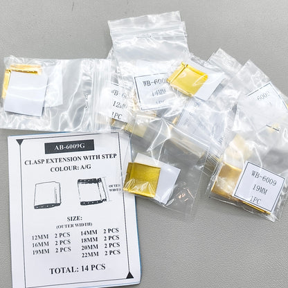 14PCS/Pack Golden Bracelet Watch Strap Extender Bands Clasp Extension Link