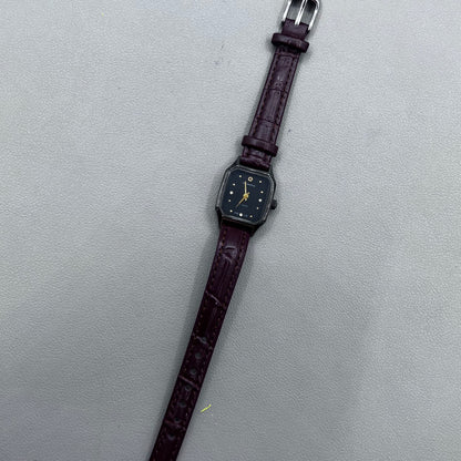 33mm Dandong Manual Mechanical Watch Golden Dial Golden Square Case 17 Jews