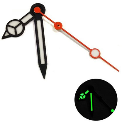 Aiguilles de montre blanches peintes avec finition mate noire, luminescentes, trotteuse rouge pour NH35/36