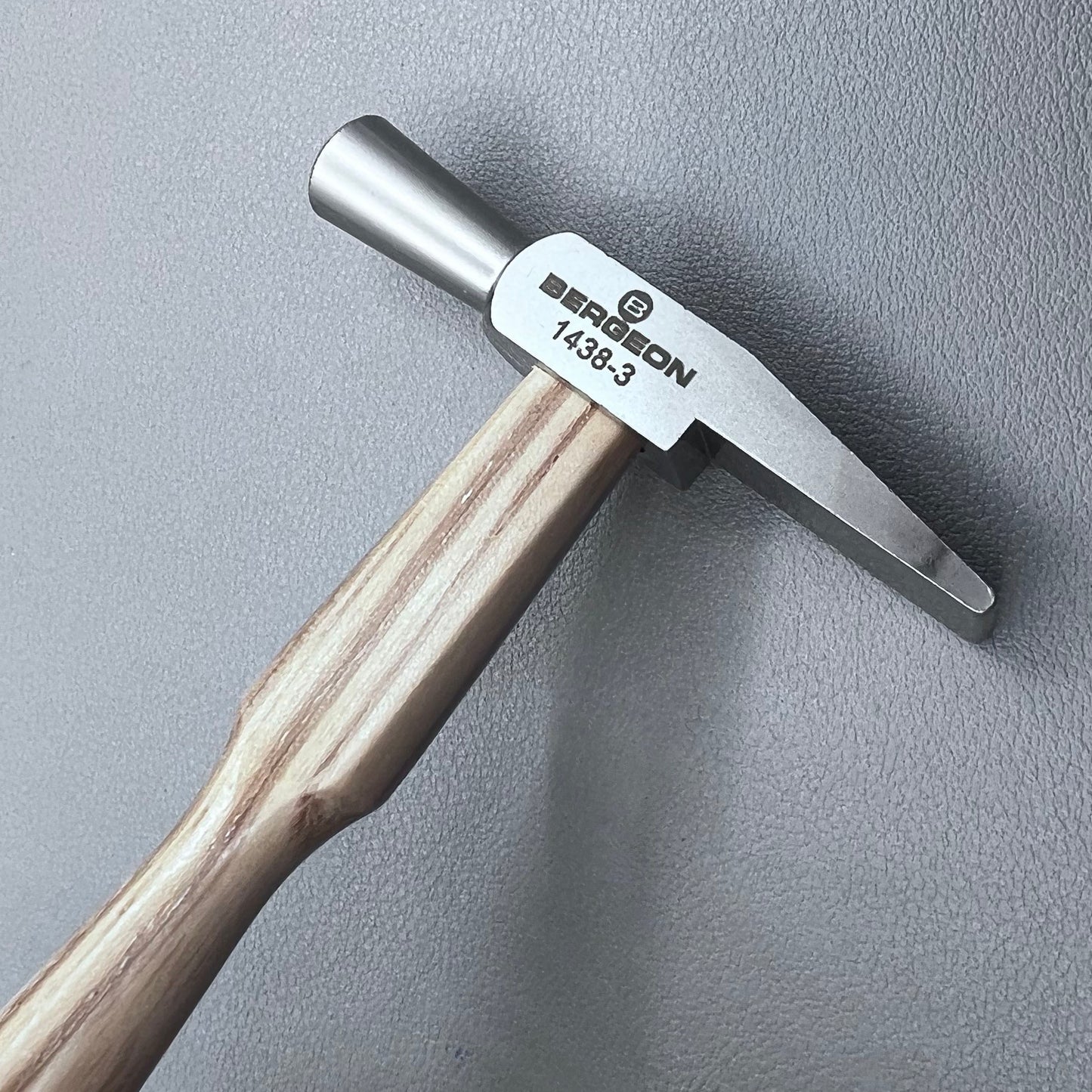 Swiss Bergeon 1438-3 precision watchmaker hammer, 70mm length, 10.5mm head for delicate repairs