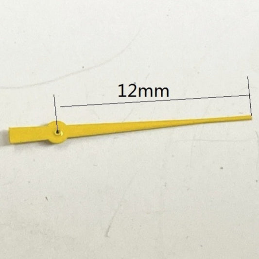 Set of 3 yellow 12mm small second hands for Miyota OS10 OS20 OS30 watch movements.