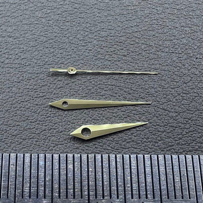 Golden Trim NO Lume Arrow Shape Watch Hands for NH35 NH36 7S26 NH70 NH72
