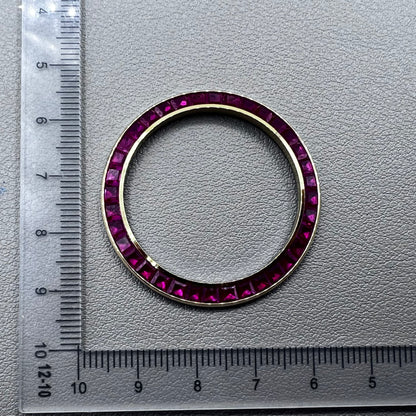 Inclined Pink Watch Bezel Daytona T-Shaped Square Moissanite Golden Base