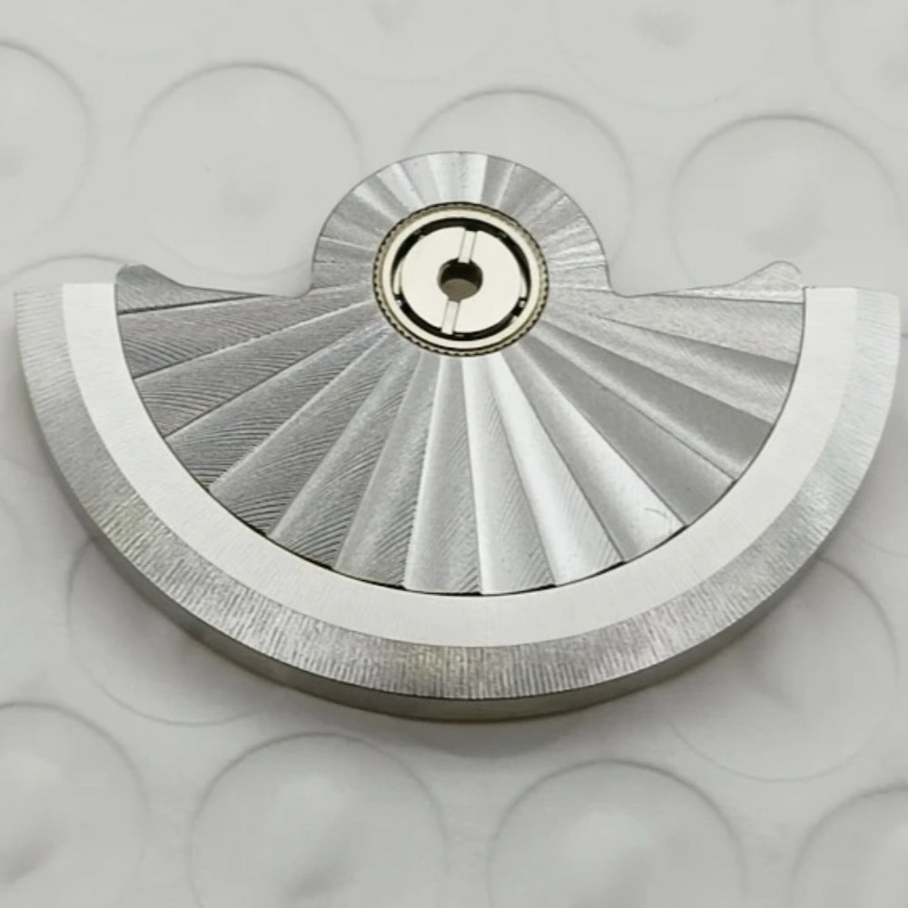 Silver Mod Radioactive Stripe Rotor Oscillating Weight for NH35 NH36 Movement