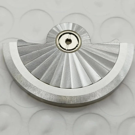 Silver Mod Radioactive Stripe Rotor Oscillating Weight for NH35 NH36 Movement