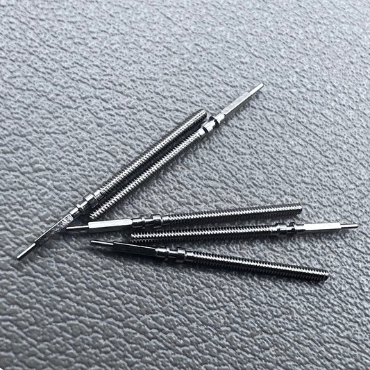 Set of 5 Omega winding stems for watch repair, compatible with 560-565 movements, precision spare parts.