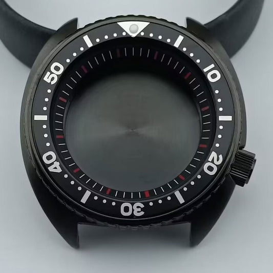 42.5mm black watch case with bezel and ring for NH35 NH36 NH38 NH70 NH72 movements