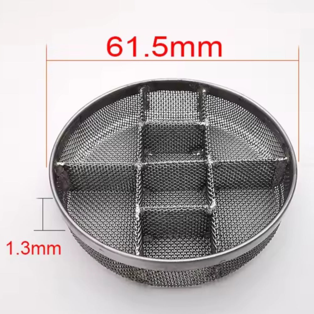 304L stainless steel 61.5mm watch cleaning basket with 8 grids for watch accessory washing.