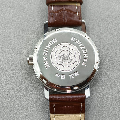 37mm China Baihua Silver Dial Shock-Resistant Manual Mechanical Watch 19 Jews