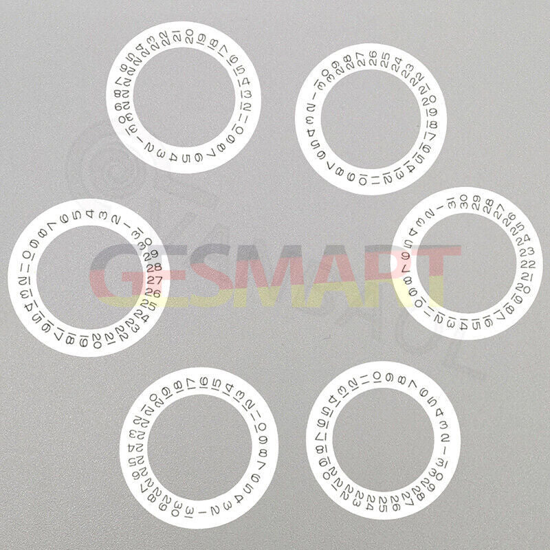 Close-up of Tianjin Seagull 2824 date disk wheel showcasing precise date display mechanism.