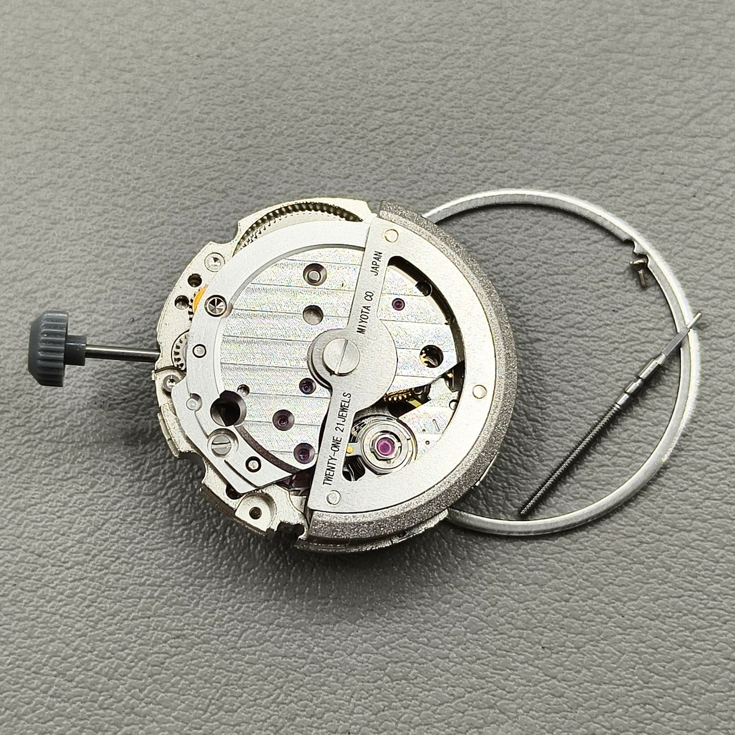 Japan Silver Hollow Miyota 8245 Automatic Mechanical Movement 2 Hands