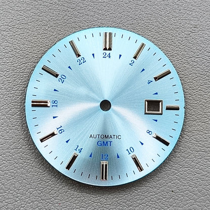 No Logo Modified Sky Blue 35mm 24 Solar Terms Watch Dial Fit for NH34 SBGJ249G