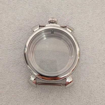 40MM Stainless Steel Silver Watch Case with Mineral Glass for NH35 NH36 Movement