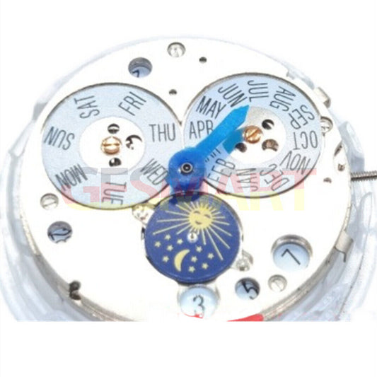 China Made watch accessory featuring automatic mechanical movement with moon phase indicator at 6 o'clock for accurate timekeeping.