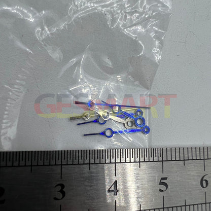 13 mm blaue, hohle Uhrzeiger ohne Leuchtpunkt für Miyota 2035 Quarzwerk Nr. 6 