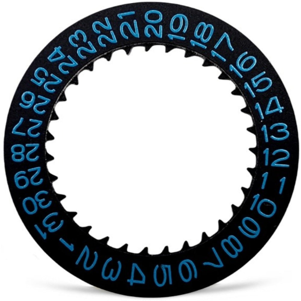 New Blue Font Black Date Disk Wheel Date Wheel for NH35 NH36 Movement