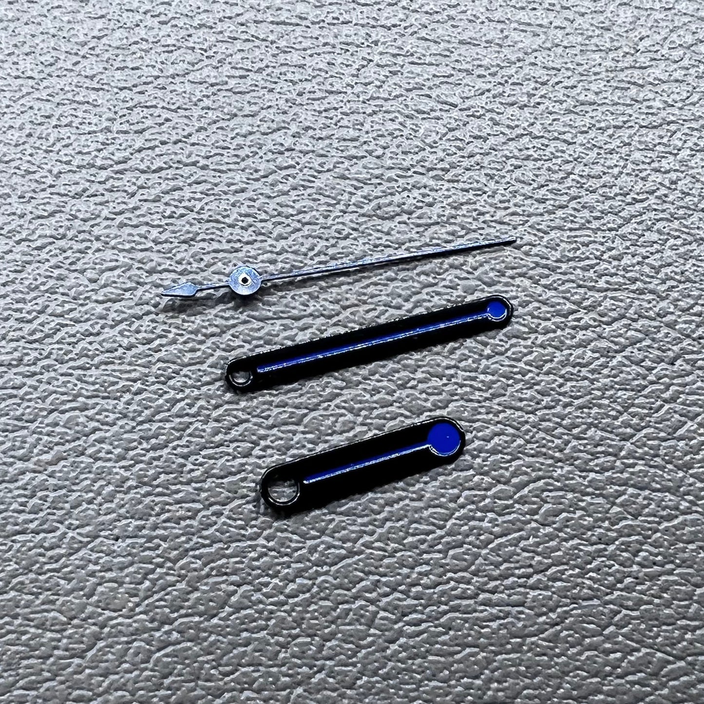 2 Sets Round Tip Black Trim Blue Painted Watch Hands for Ronda 515 Movement