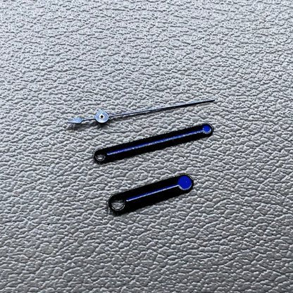 2 Sets Round Tip Black Trim Blue Painted Watch Hands for Ronda 515 Movement