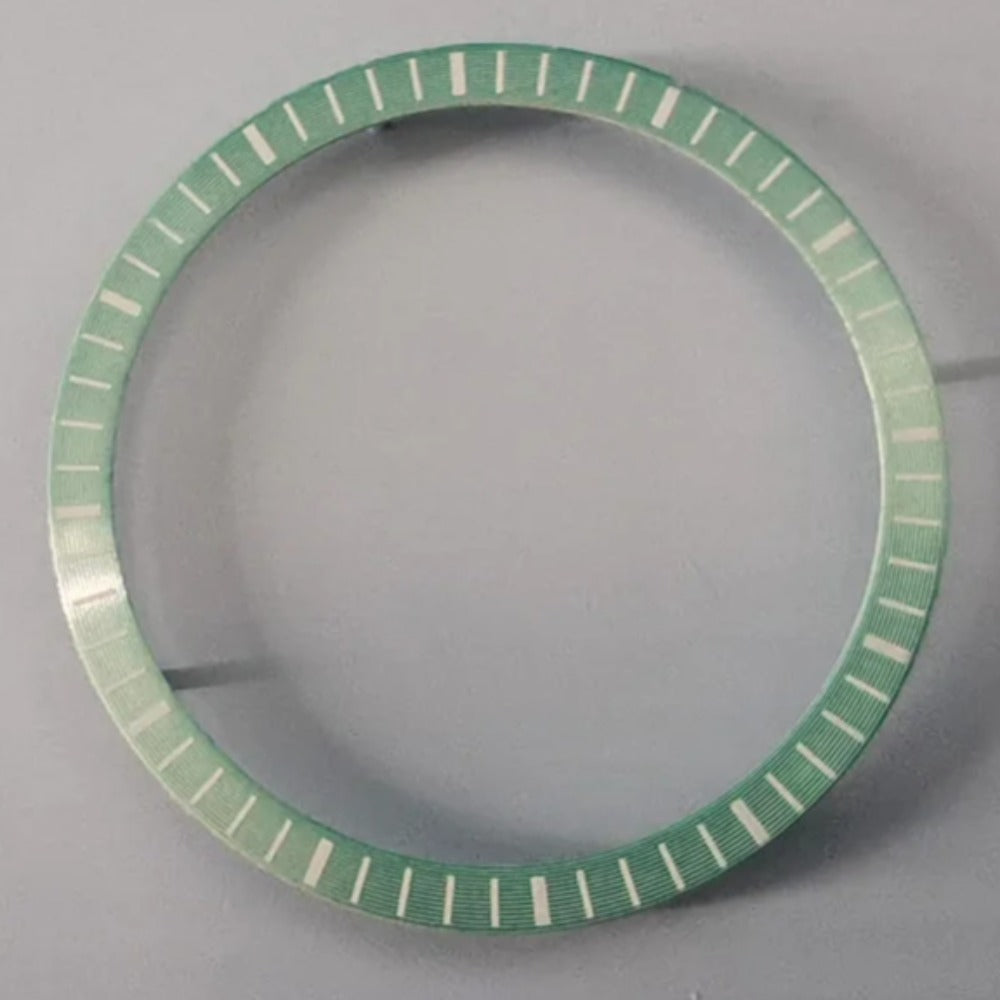 Green watch chapter ring 28.5x24.5mm for NH70 movement, durable accessory.