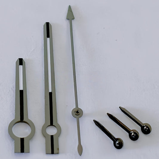 Dark grey trim lume watch hands for 116500 series, compatible with ETA/Dandong 7750 movement, stylish and precise.