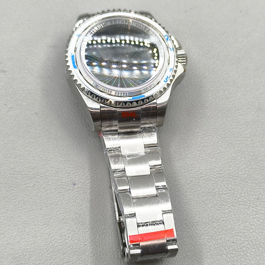 44mm Watch Case for Deep SEA Style for NH34 NH35 NH36 No Bezel Clear Back
