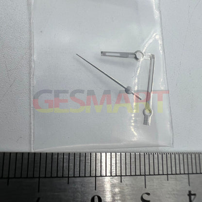 Green luminous watch hands with silver trim for NH35/NH36/4R/7S movements, precise fit accessory