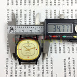 32mm Chinese Xian Manual Mechanical Watch 17 Jews Yellow Dial Black Square Case