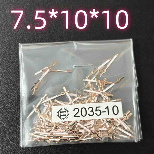 Lot de 100 aiguilles de montre 10 mm avec finition dorée rose et luminescentes vertes pour Miyota 2035 2115 PC21 