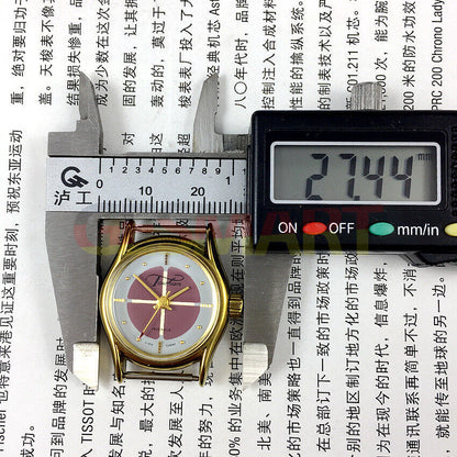 Liaocheng TAISHAN 26mm gold-toned manual mechanical lady watch with 19 jewels and nail markers, elegant design