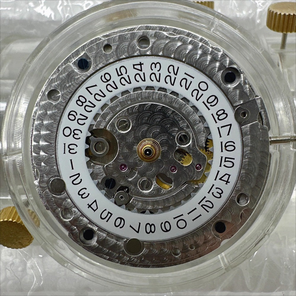 Dandong 3285 GMT watch part, China-made automatic movement with 4 hands for precise timekeeping.