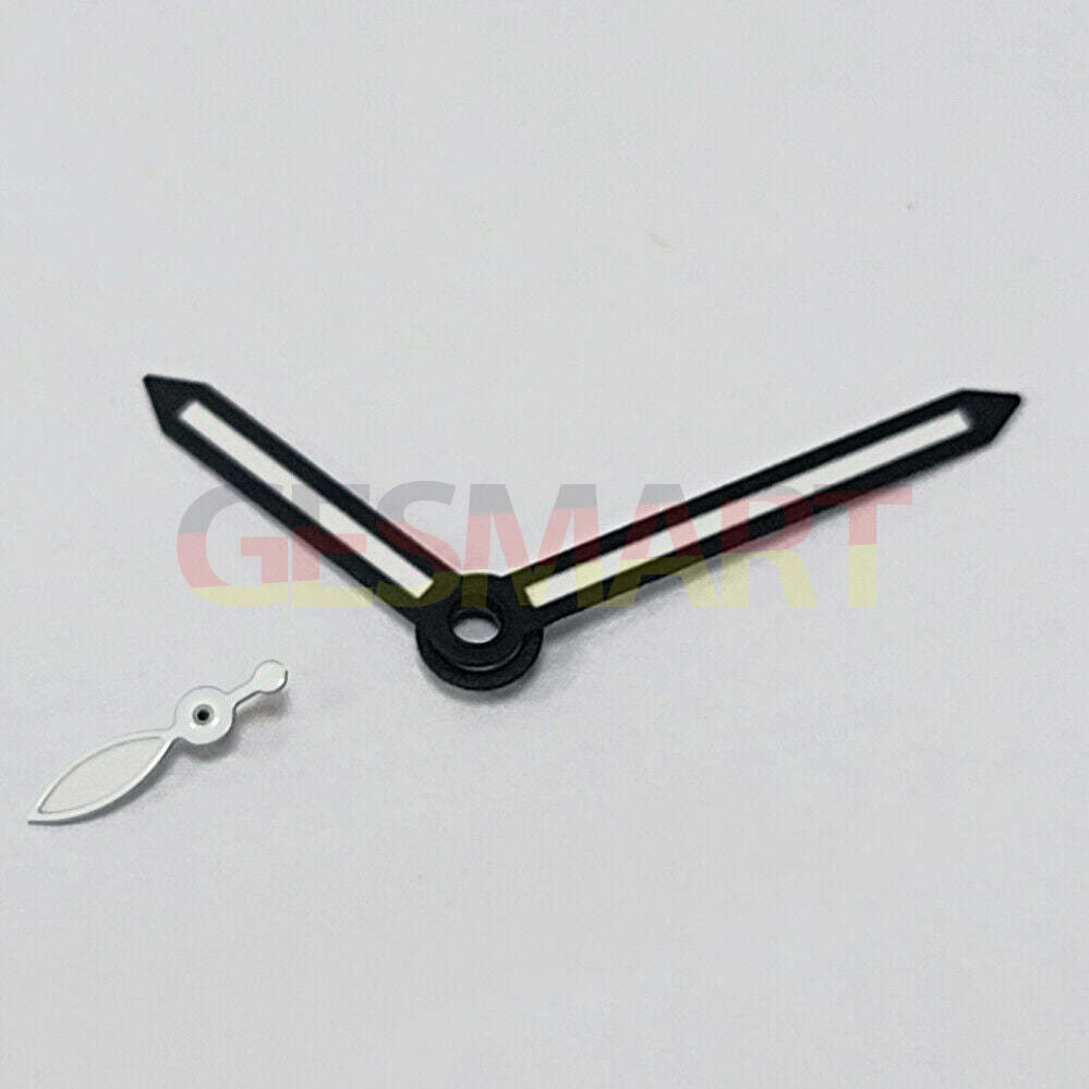 14mm green lume black trim watch hands for ST3600/ST3620 ETA6497/6498 movements, precise timing.