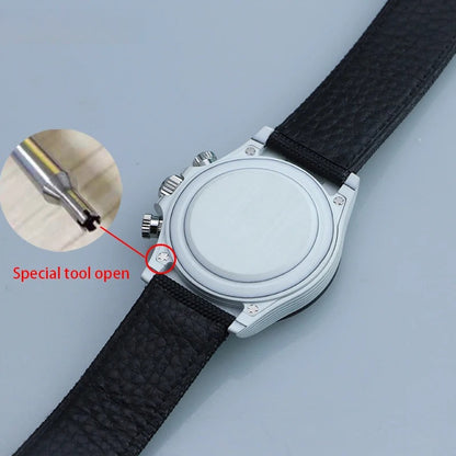 Fit 4130 For Daytona 38.0mm Carbon Fiber Case Mod Colorful Nylon Cowhide Strap
