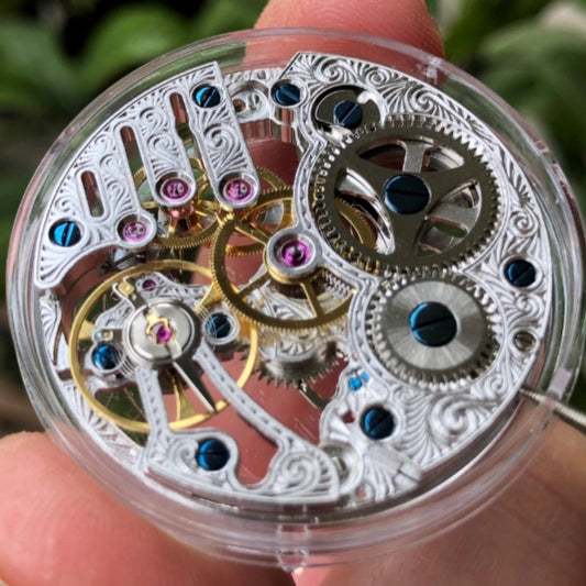 Silver  Hollow Seagull ST3600 Mechanical Movement Replacement of ETA6497