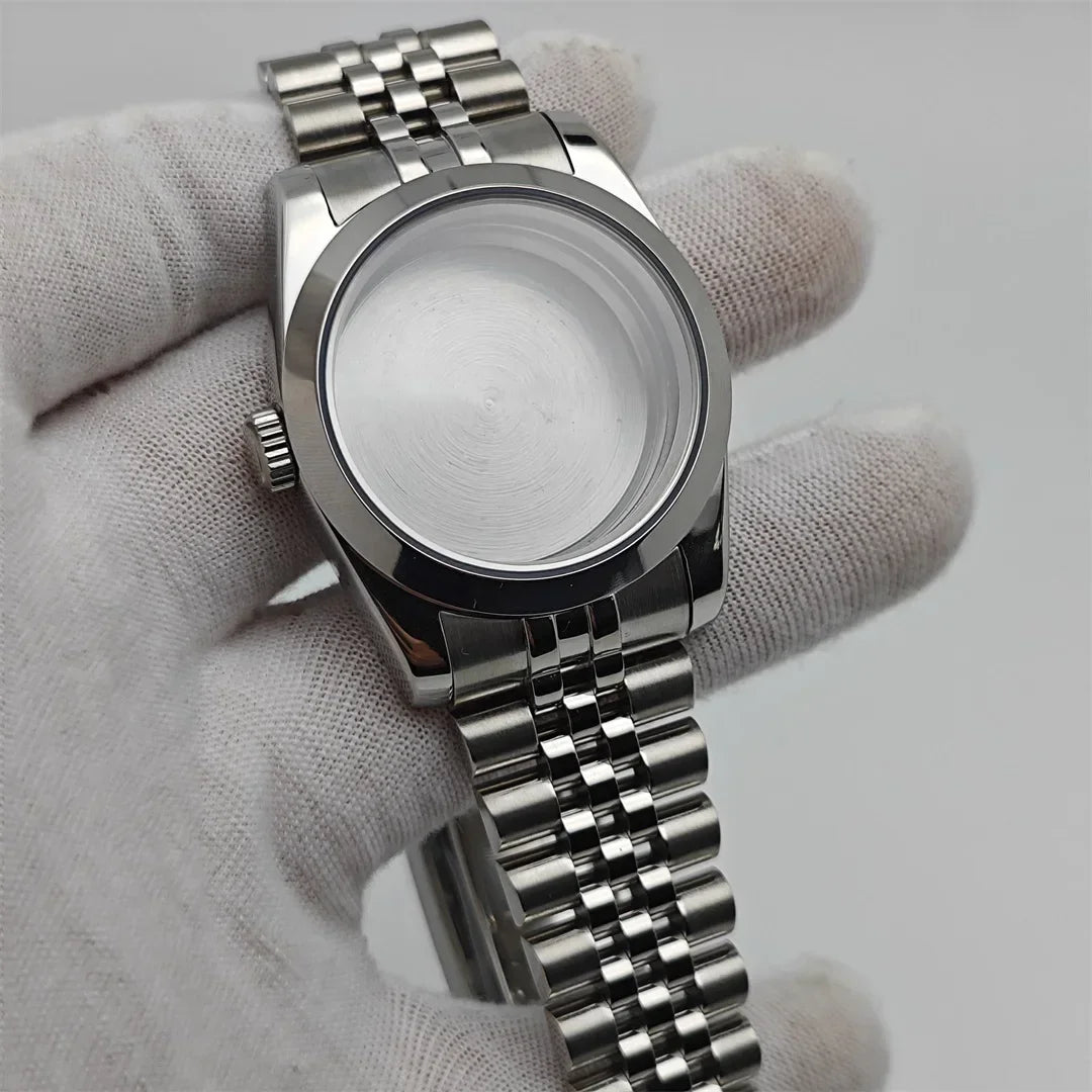 36mm Watch Case Set Sapphire Glass with Calendar Window for NH35/NH36/4R