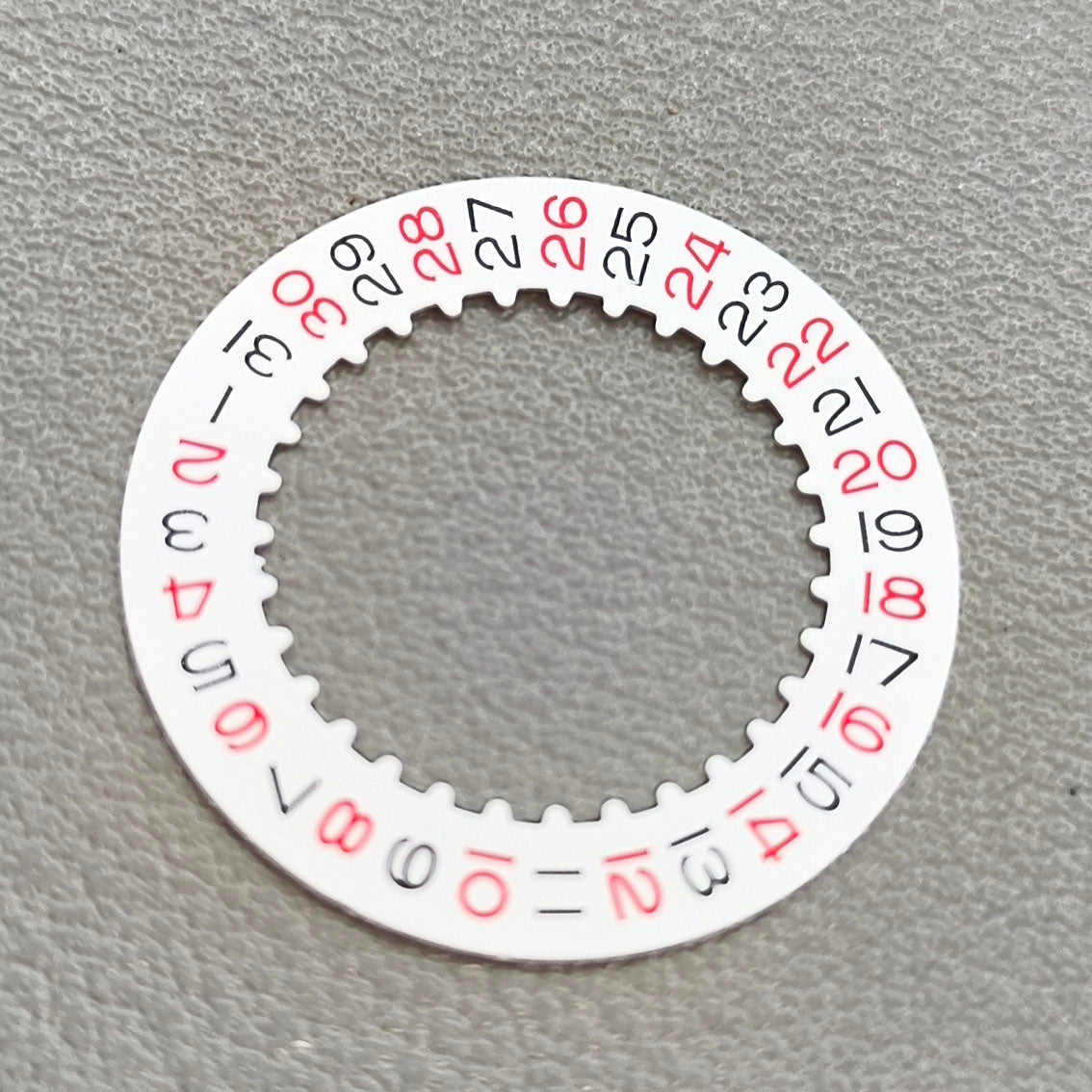 Vintage Red Even Number White Date Disk Wheel for 3235 3285 Mechanical Movement