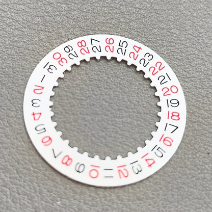 Vintage Red Even Number White Date Disk Wheel for 3235 3285 Mechanical Movement