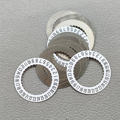 2 PIECES White Date Disk Wheel Date Wheel Date@6 for ETA 956.412 Movement