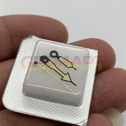 Green luminous arrow-shaped hour, minute, and second hands set for Miyota NH35/NH36 watches.