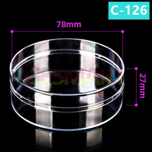 10pcs 78x27mm Round Transparent PS Toolbox Container Storage Case Lid&Base Box