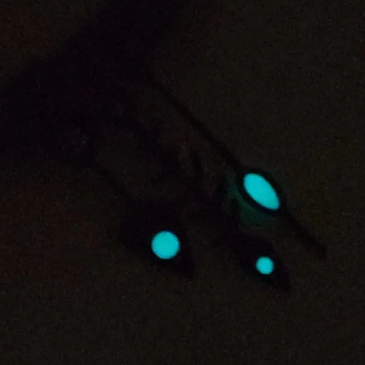 Green lume white fish-shaped watch hands for NH35/36 NH38 NH72 movements, 13mm length.