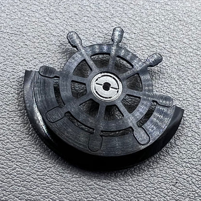 Modified Rudder Rotor Dark Black Oscillating Weight for NH35 NH36 Movement
