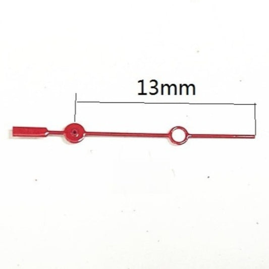 Set of 3 red second hands with green lume for Miyota FS00 FS01 FS10 watch movements, durable and precise.