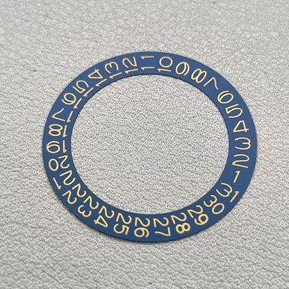 Yellow Font Denim Blue Background Flaxen Disk Date Wheel for Miyota NH35 NH36
