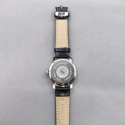 37mm China Baihua Black Strap Manual Mechanical Watch 19 Jews
