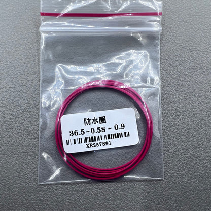 Set of 5 Teflon watch gasket O-rings 36.5mm compatible with Tissot T063 T035 models for secure sealing.