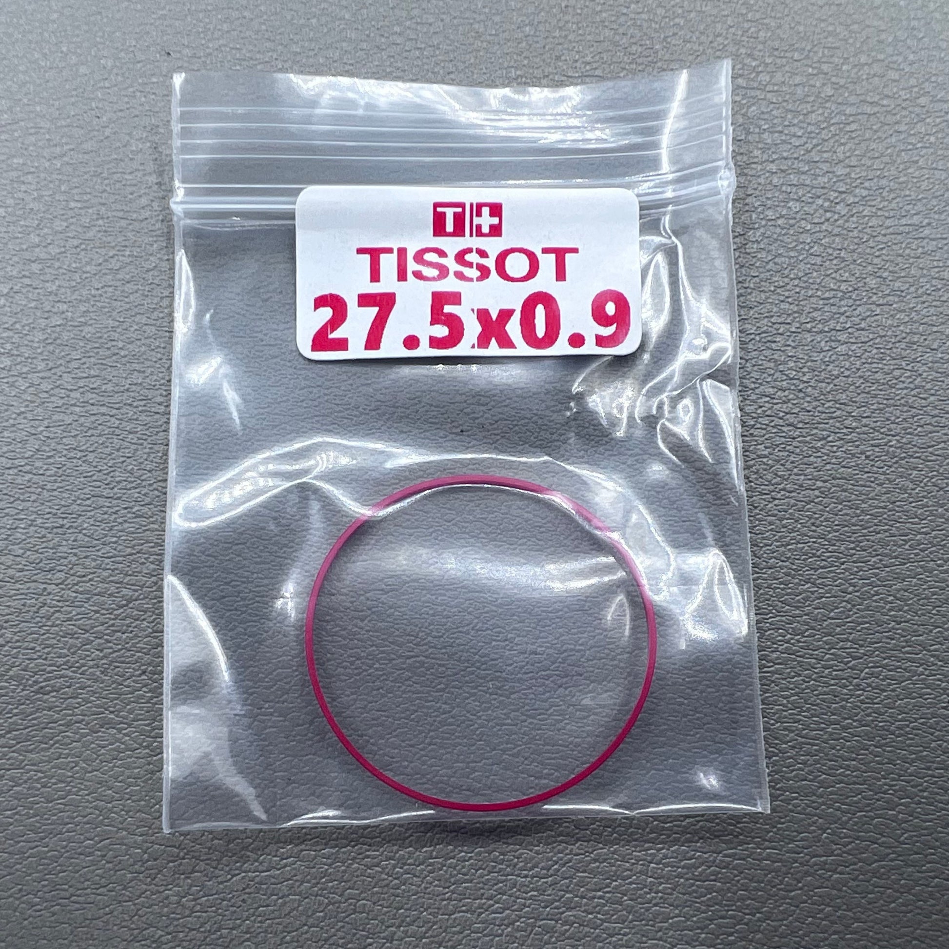Set of 5 Teflon watch gasket O-rings 27.5mm for Tissot T063 T035 T099 models, ensuring water resistance.
